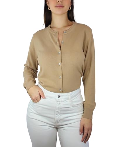 Win's Kaschmir-Weste für Damen - Made in Italy, camel, Medium von Win's