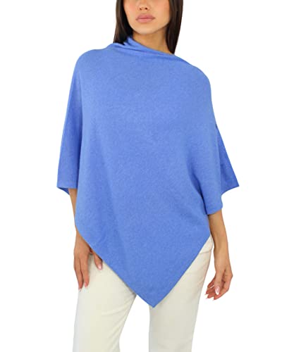 Win's Poncho aus Kaschmir-Mischgewebe für Damen, hergestellt in Italien, lavendelblau, One size von Win's