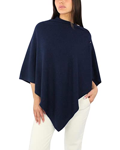 Win's Poncho aus Kaschmir-Mischgewebe für Damen, hergestellt in Italien, marineblau, One size von Win's