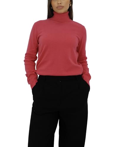 Win's Rollkragenpullover aus Kaschmir für Damen, hergestellt in Italien, fuchsia, Large von Win's