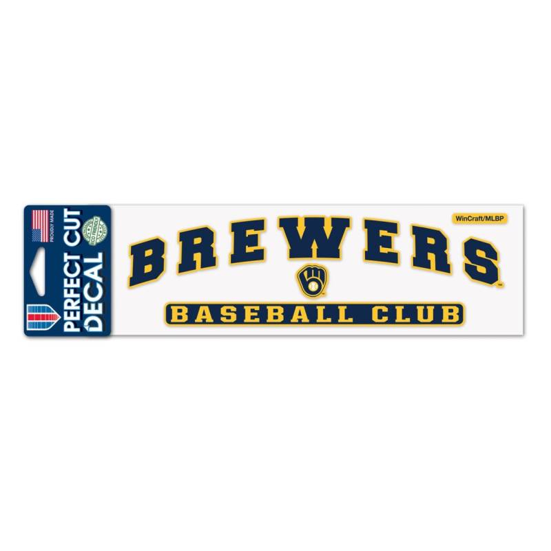 MLB Perfect Cut Aufkleber 8x25cm Milwaukee Brewers von WinCraft