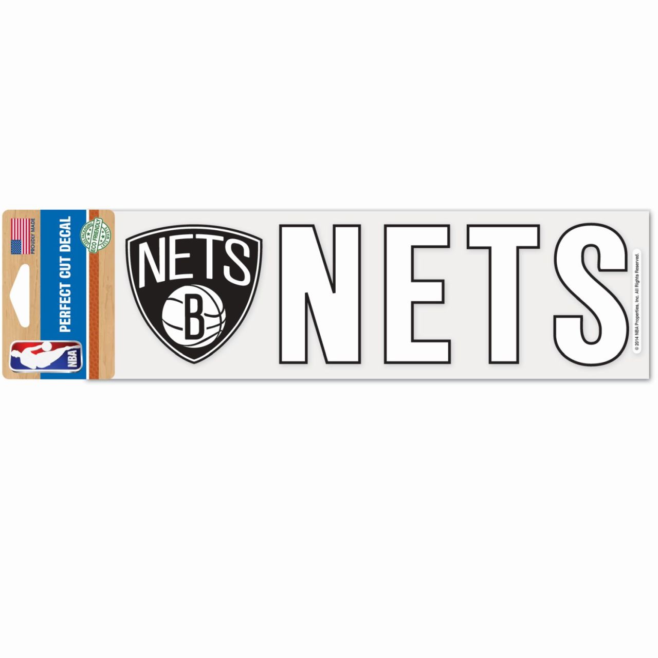 NBA Perfect Cut Aufkleber 8x25cm Brooklyn Nets von WinCraft