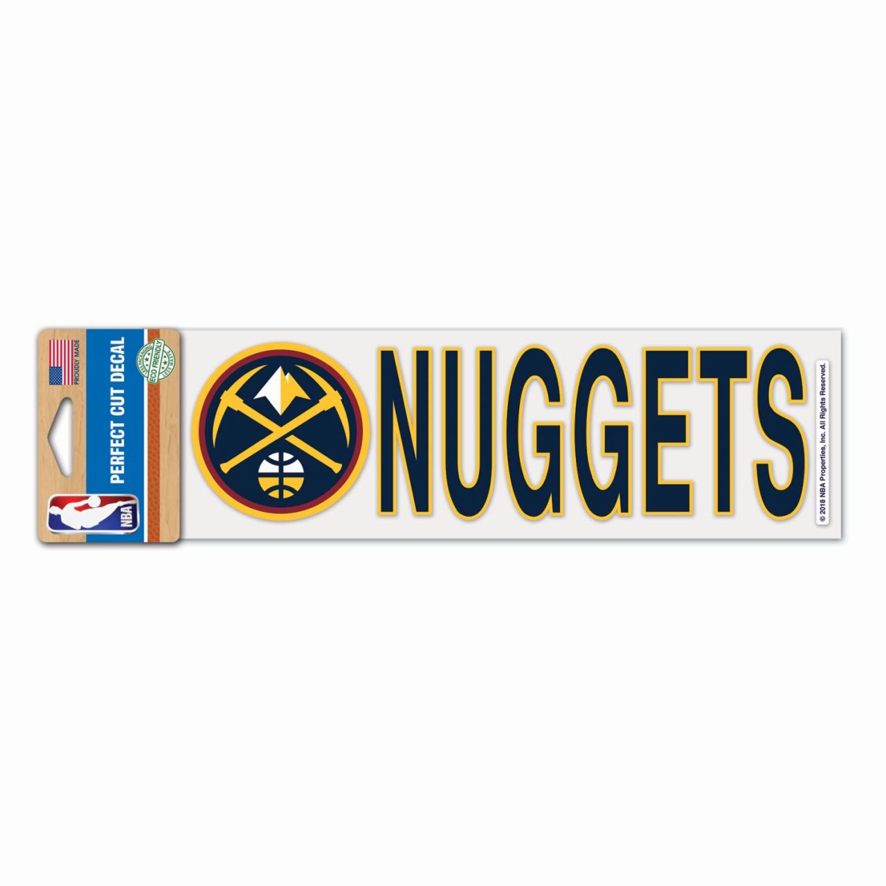 NBA Perfect Cut Aufkleber 8x25cm Denver Nuggets von WinCraft