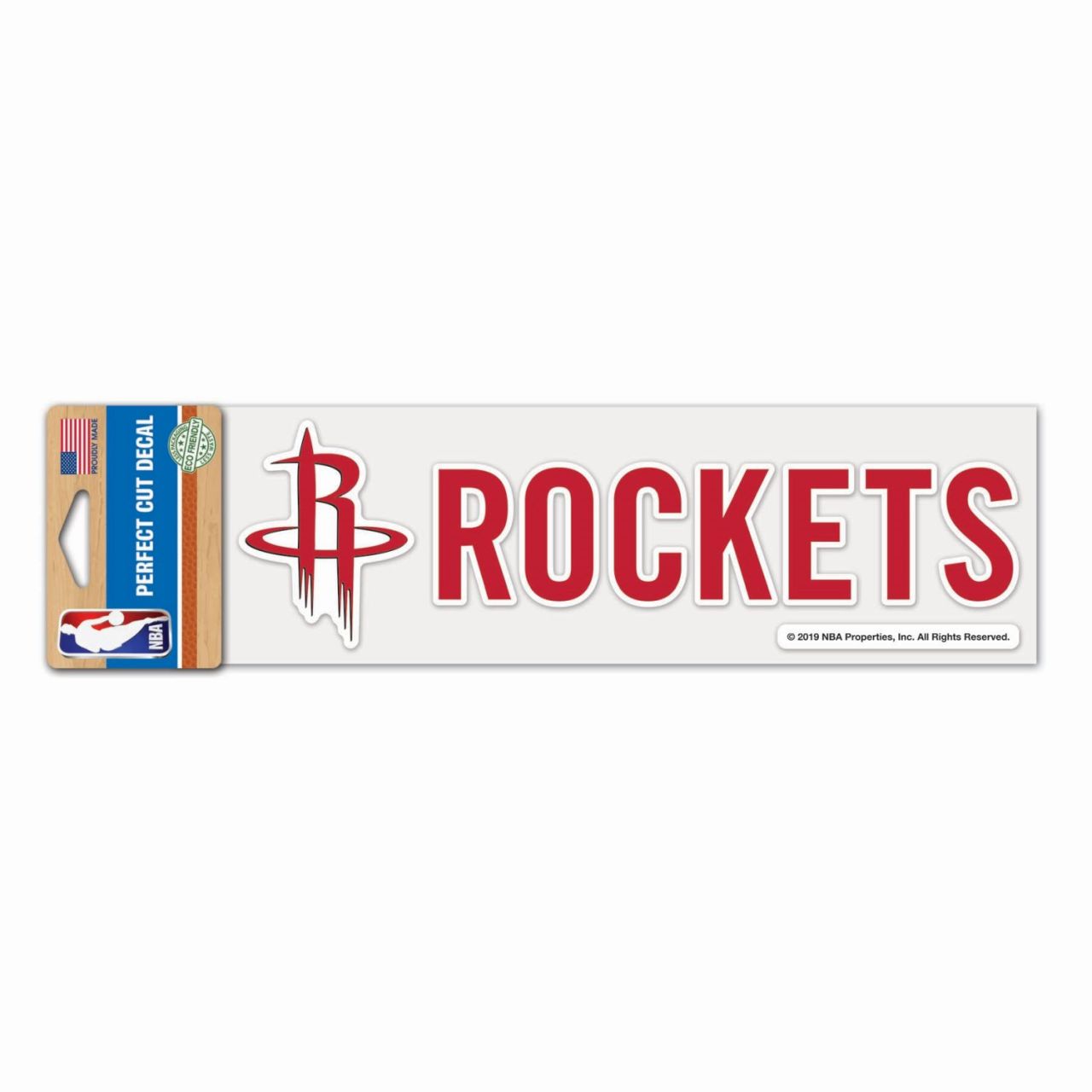 NBA Perfect Cut Aufkleber 8x25cm Houston Rockets von WinCraft
