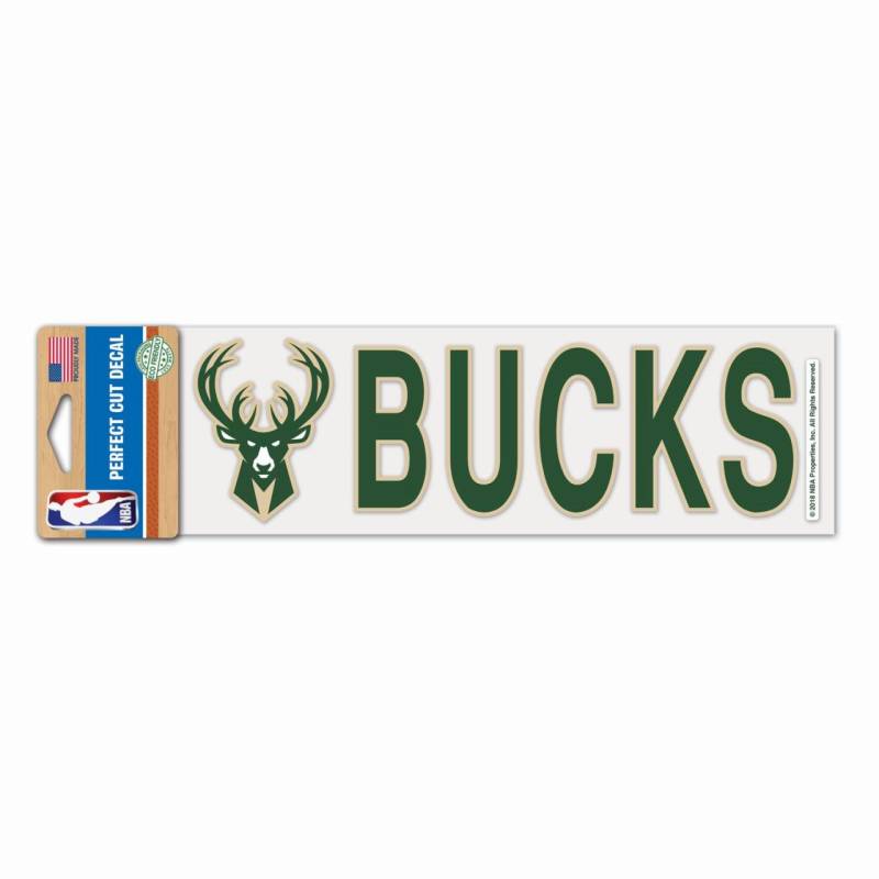 NBA Perfect Cut Aufkleber 8x25cm Milwaukee Bucks von WinCraft