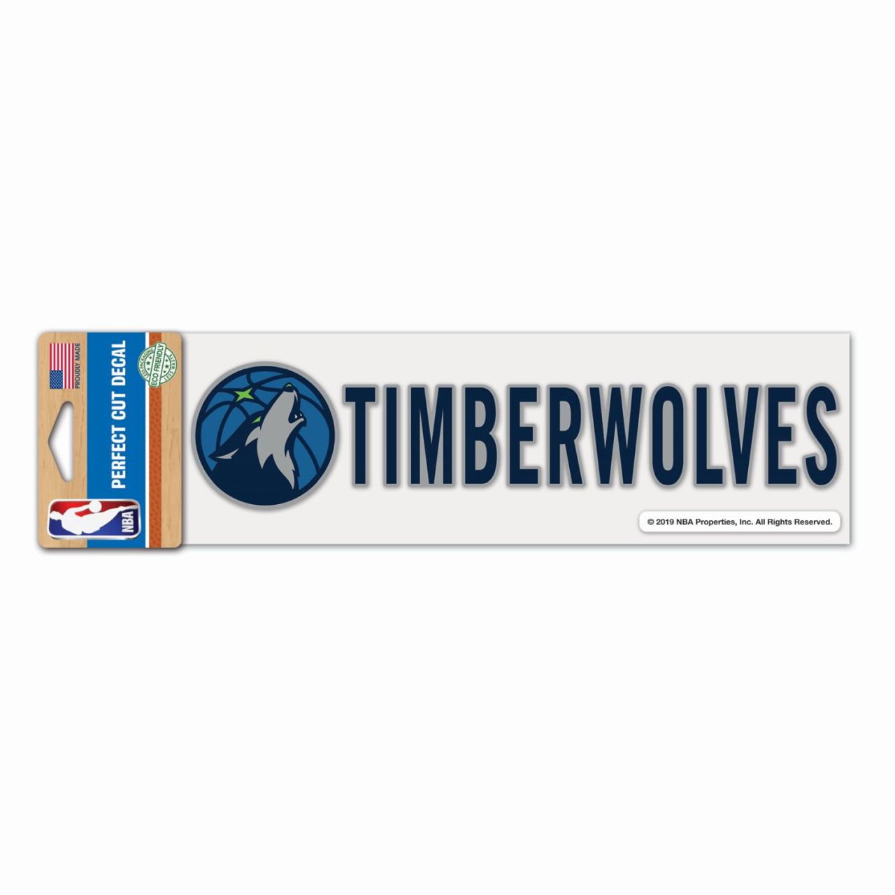 NBA Perfect Cut Aufkleber 8x25cm Minnesota Timberwolves von WinCraft