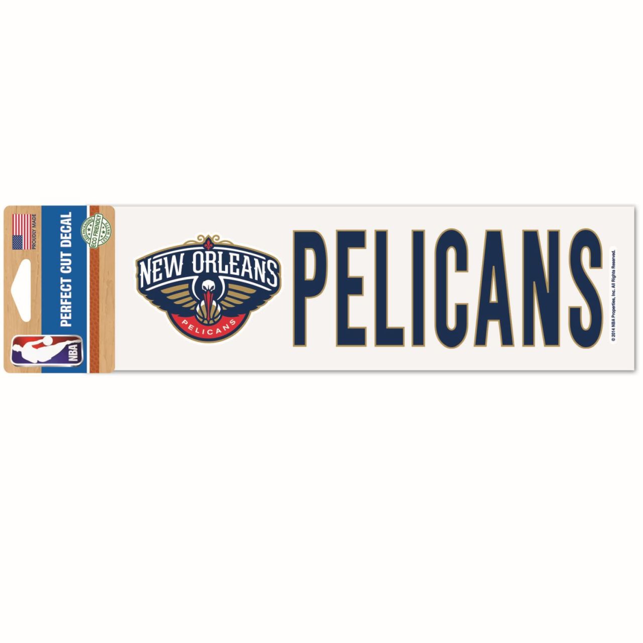 NBA Perfect Cut Aufkleber 8x25cm New Orleans Pelicans von WinCraft