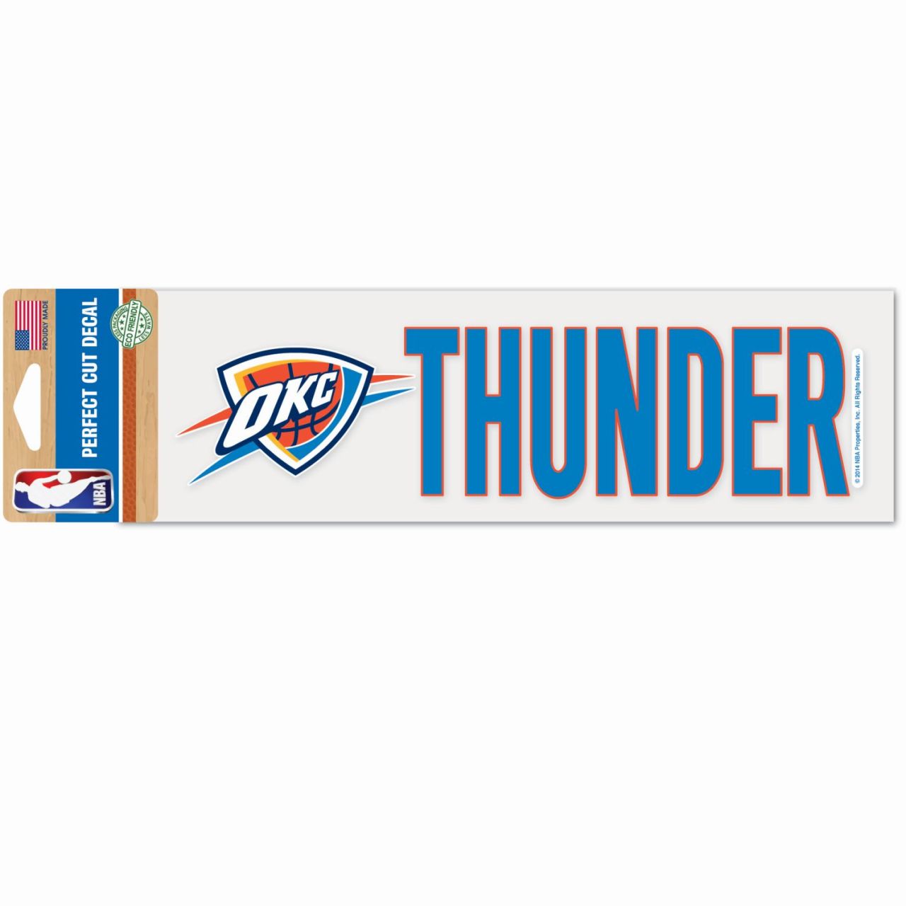 NBA Perfect Cut Aufkleber 8x25cm Oklahoma City Thunder von WinCraft