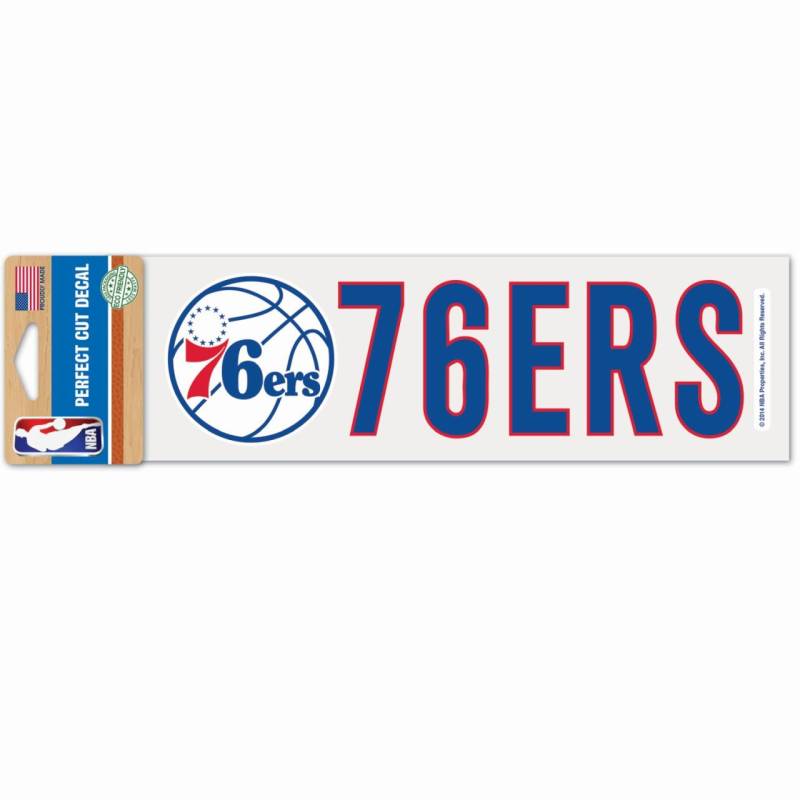 NBA Perfect Cut Aufkleber 8x25cm Philadelphia 76ers von WinCraft