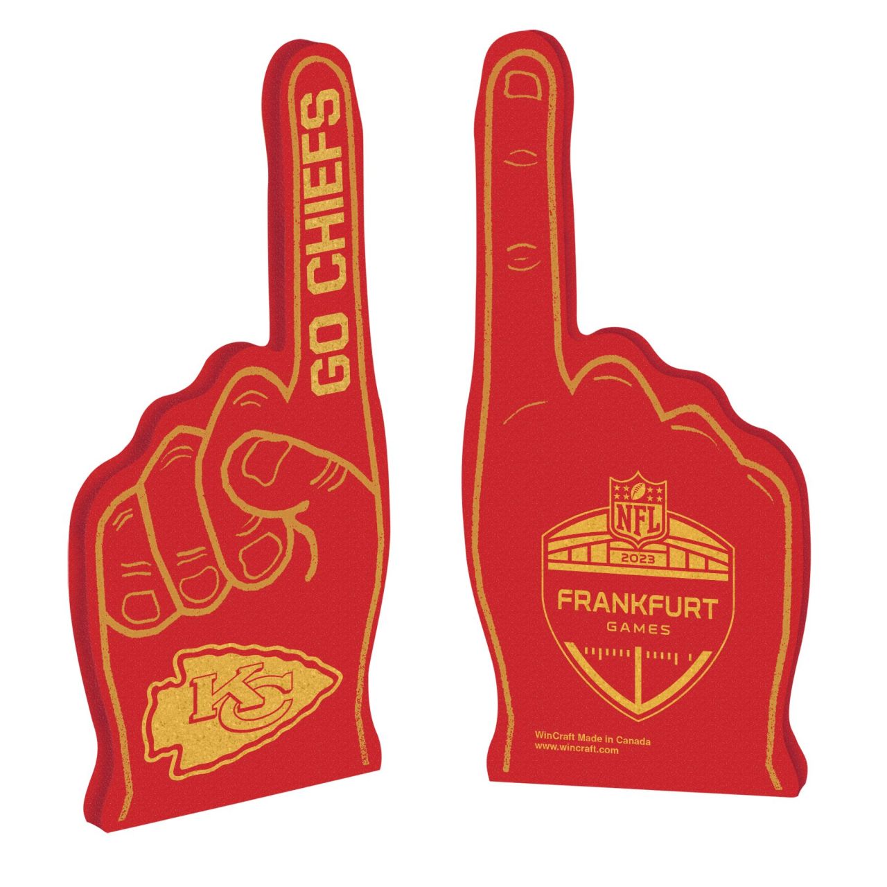 NFL Frankfurt Game Kansas City Chiefs Foam Finger Winkehand von WinCraft