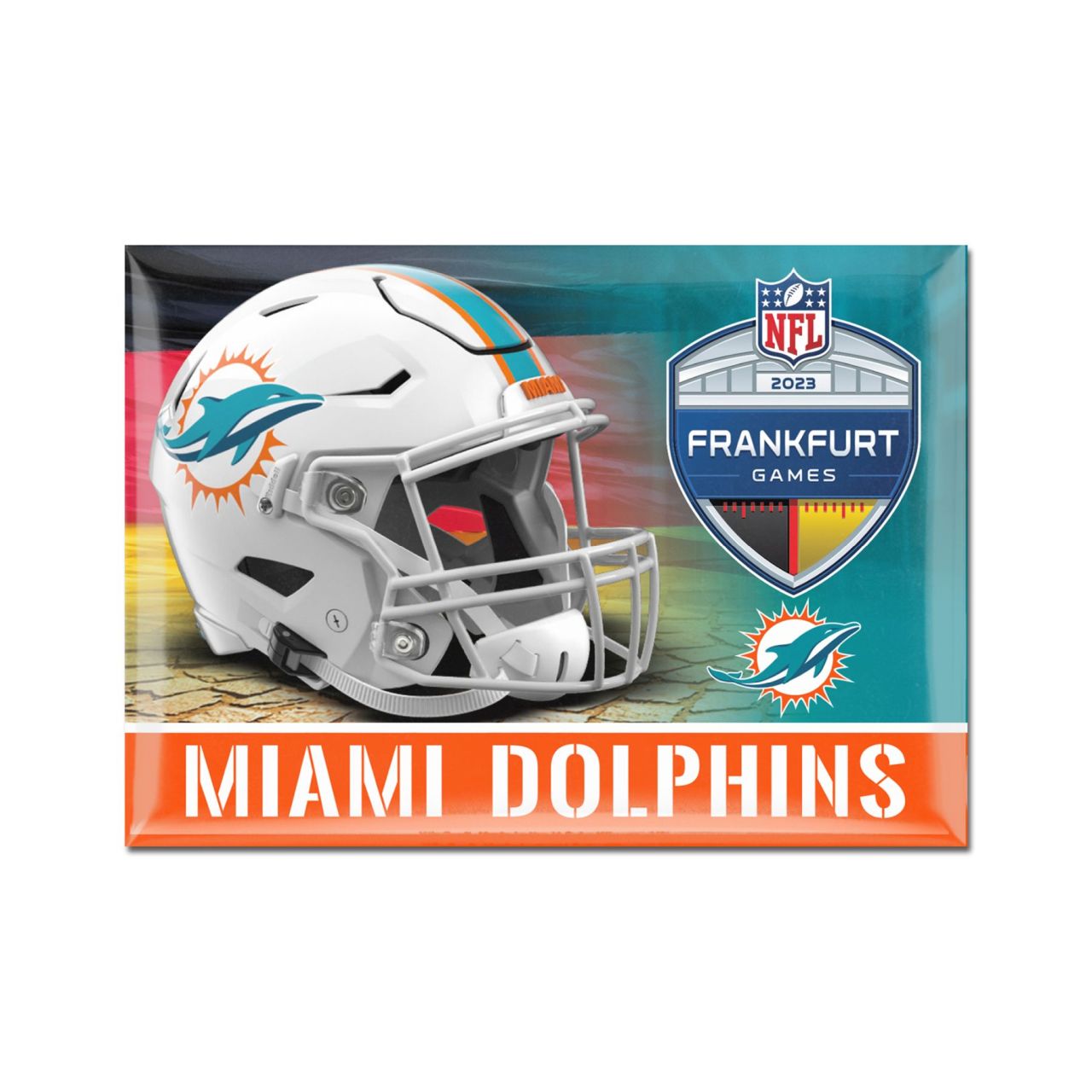 NFL Frankfurt Game Kühlschrank-Magnet Miami Dolphins von WinCraft