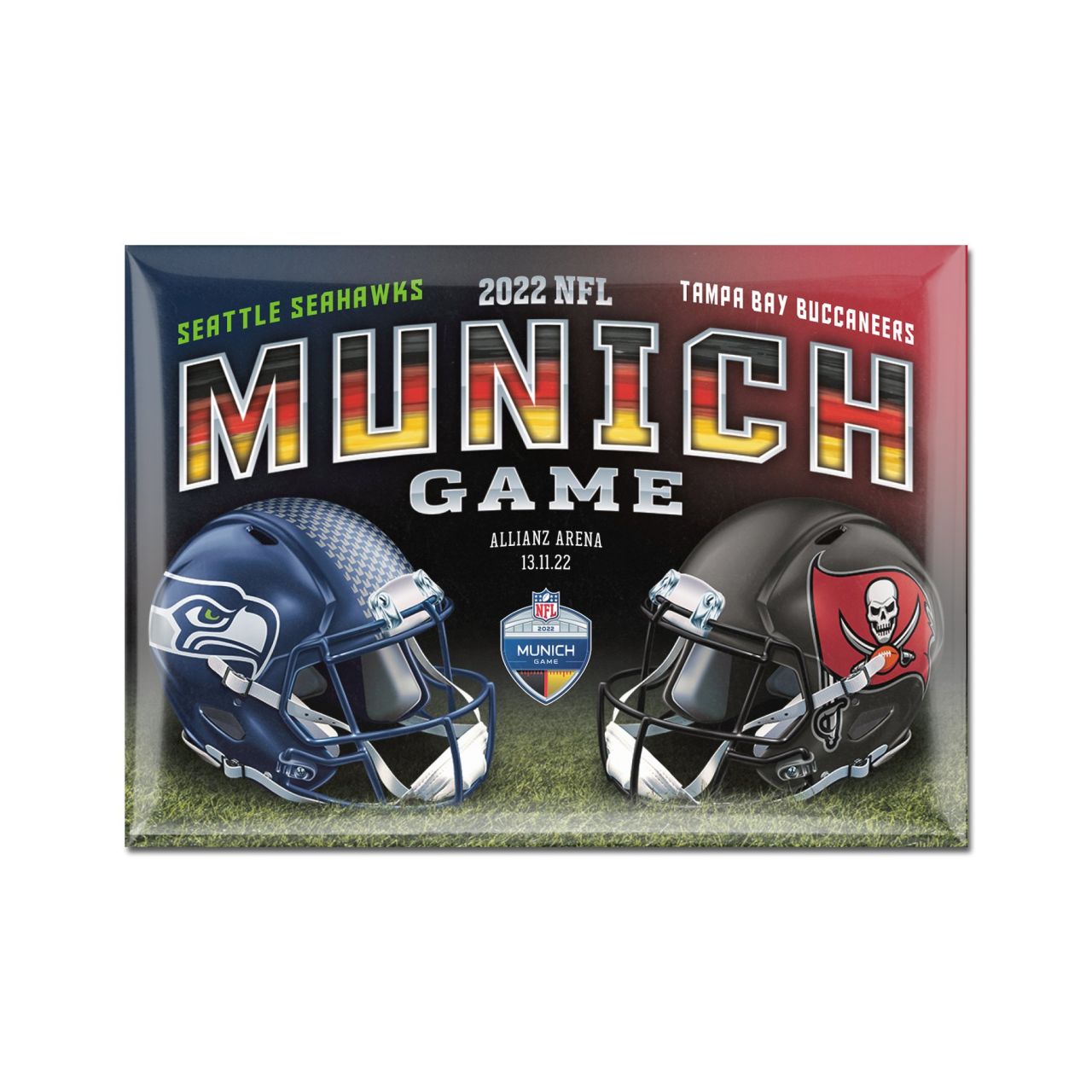 NFL Munich Game Kühlschrank-Magnet Buccs Seahawks von WinCraft