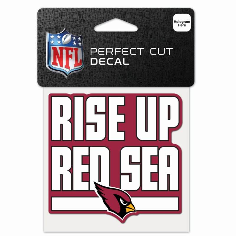 NFL Perfect Cut 10x10cm Aufkleber Arizona Cardinals SLOGAN von WinCraft