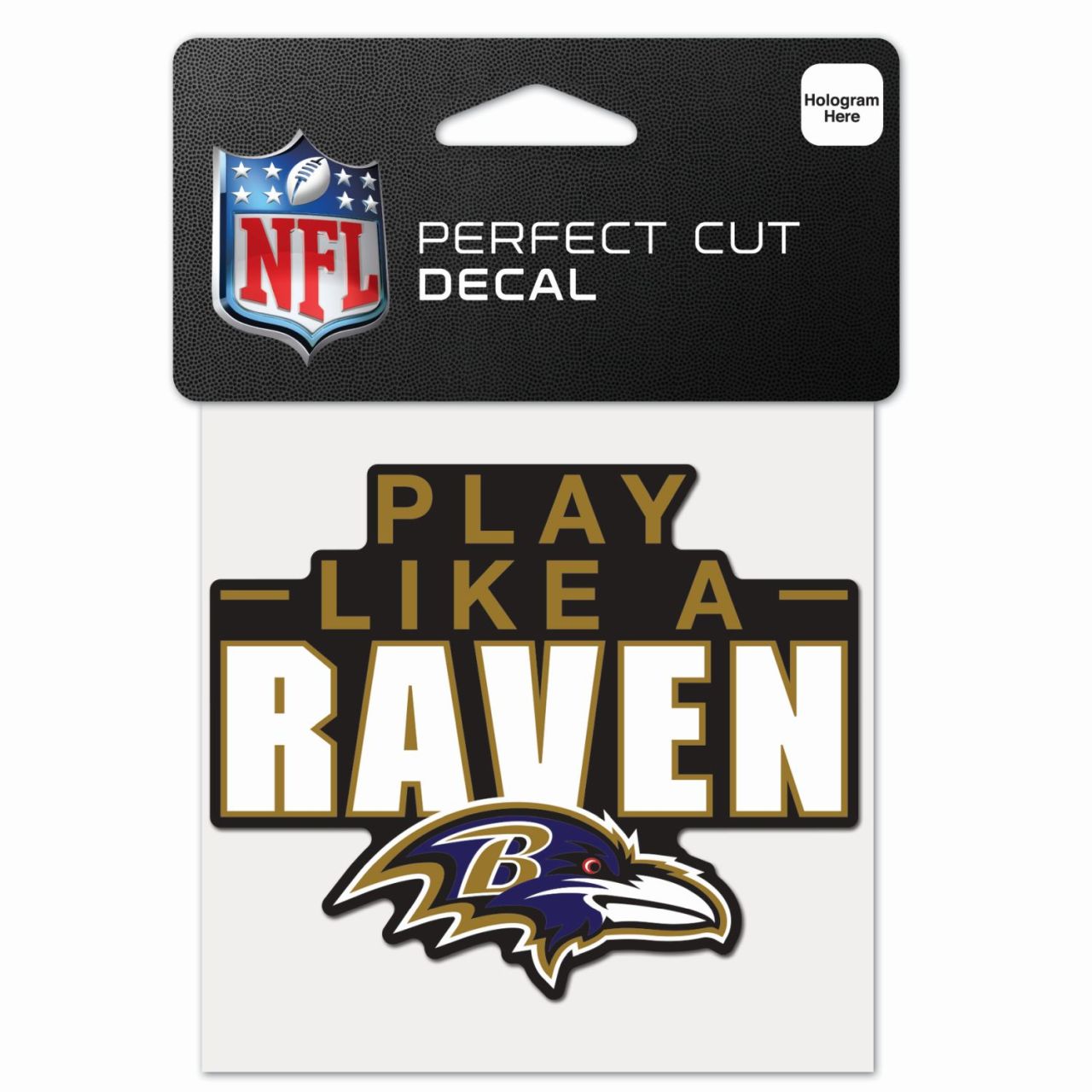 NFL Perfect Cut 10x10cm Aufkleber Baltimore Ravens SLOGAN von WinCraft