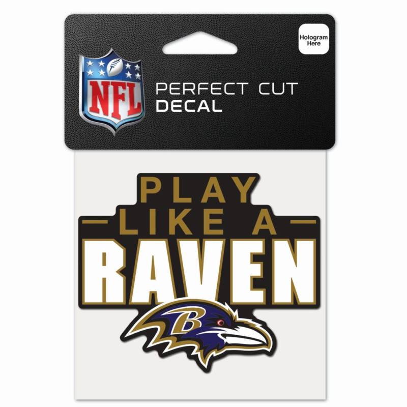 NFL Perfect Cut 10x10cm Aufkleber Baltimore Ravens SLOGAN von WinCraft