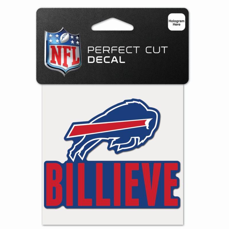 NFL Perfect Cut 10x10cm Aufkleber Buffalo Bills SLOGAN von WinCraft