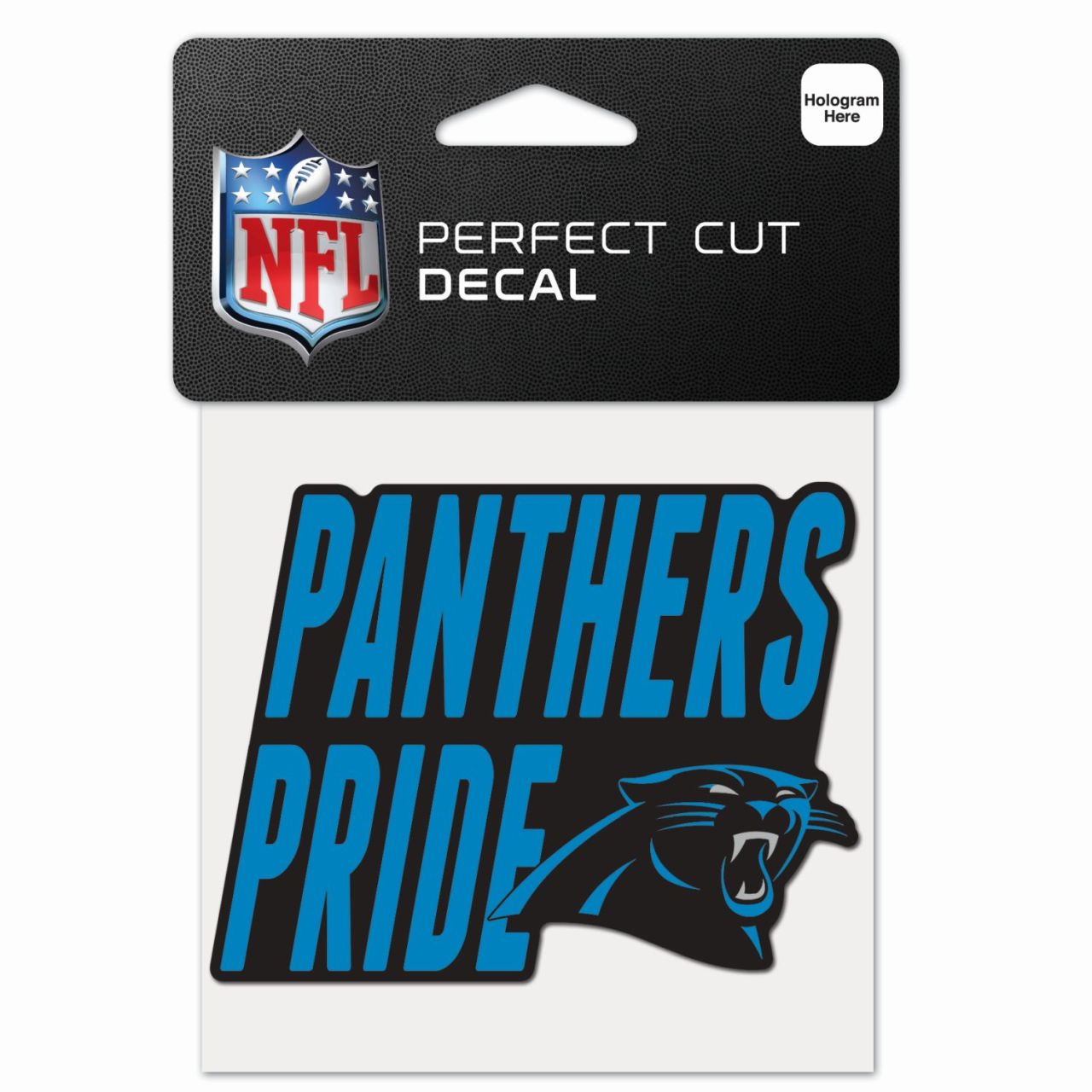 NFL Perfect Cut 10x10cm Aufkleber Carolina Panthers SLOGAN von WinCraft