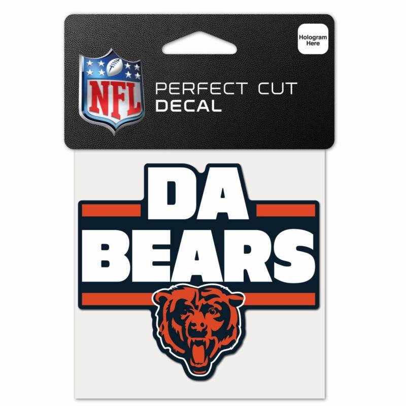 NFL Perfect Cut 10x10cm Aufkleber Chicago Bears SLOGAN von WinCraft