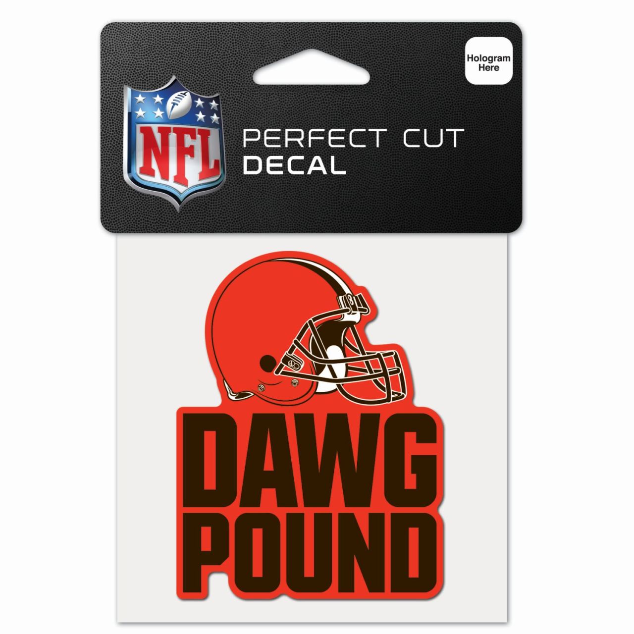 NFL Perfect Cut 10x10cm Aufkleber Cleveland Browns SLOGAN von WinCraft