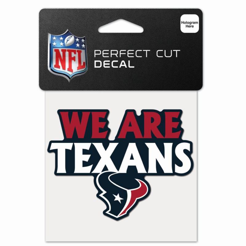 NFL Perfect Cut 10x10cm Aufkleber Houston Texans SLOGAN von WinCraft