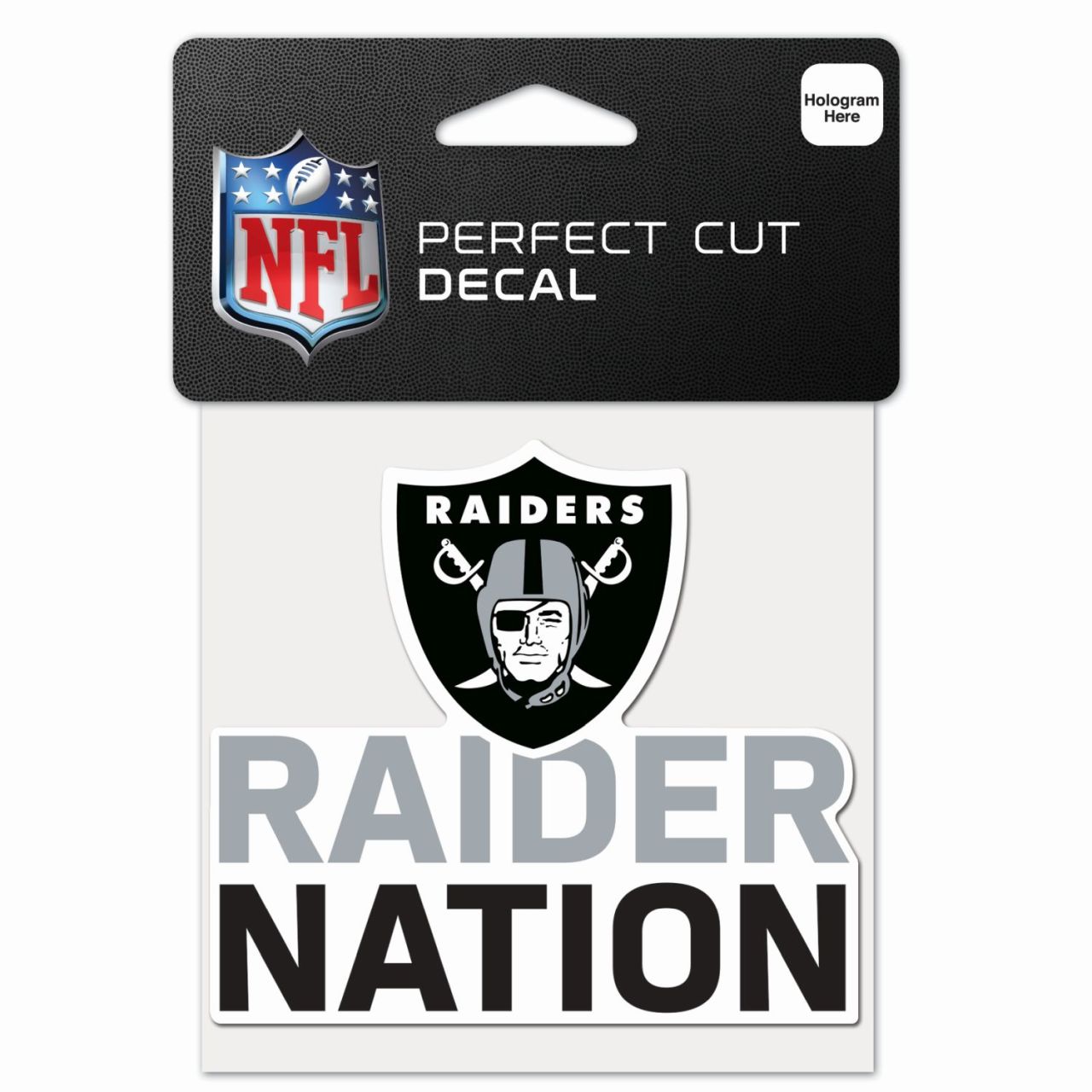 NFL Perfect Cut 10x10cm Aufkleber Las Vegas Raiders SLOGAN von WinCraft