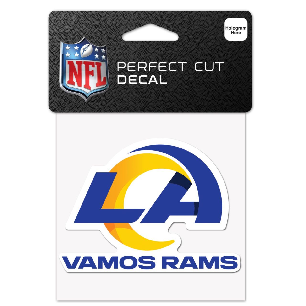 NFL Perfect Cut 10x10cm Aufkleber Los Angeles Rams SLOGAN von WinCraft