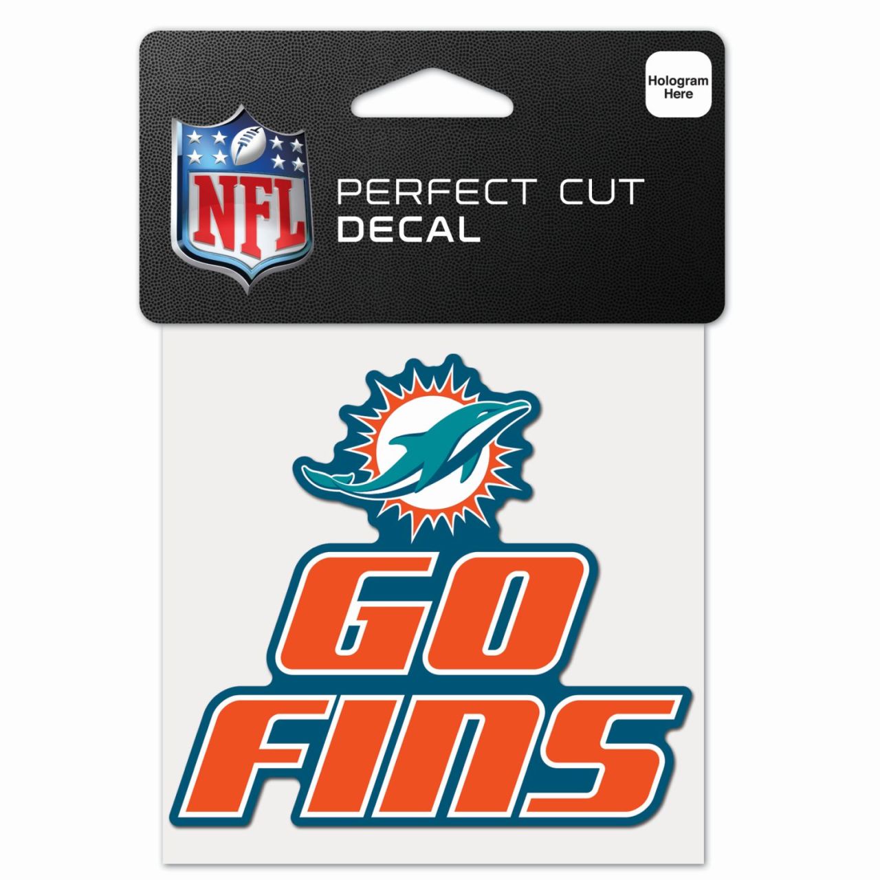 NFL Perfect Cut 10x10cm Aufkleber Miami Dolphins SLOGAN von WinCraft