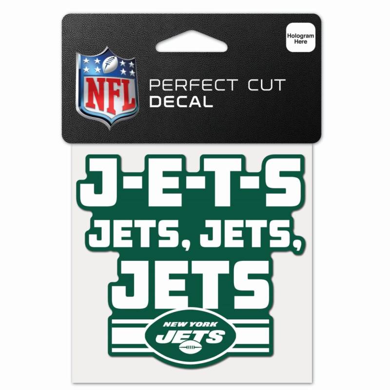 NFL Perfect Cut 10x10cm Aufkleber New York Jets SLOGAN von WinCraft