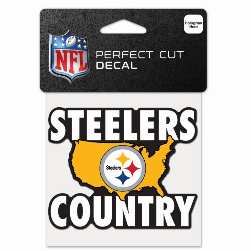 NFL Perfect Cut 10x10cm Aufkleber Pittsburgh Steelers SLOGAN von WinCraft