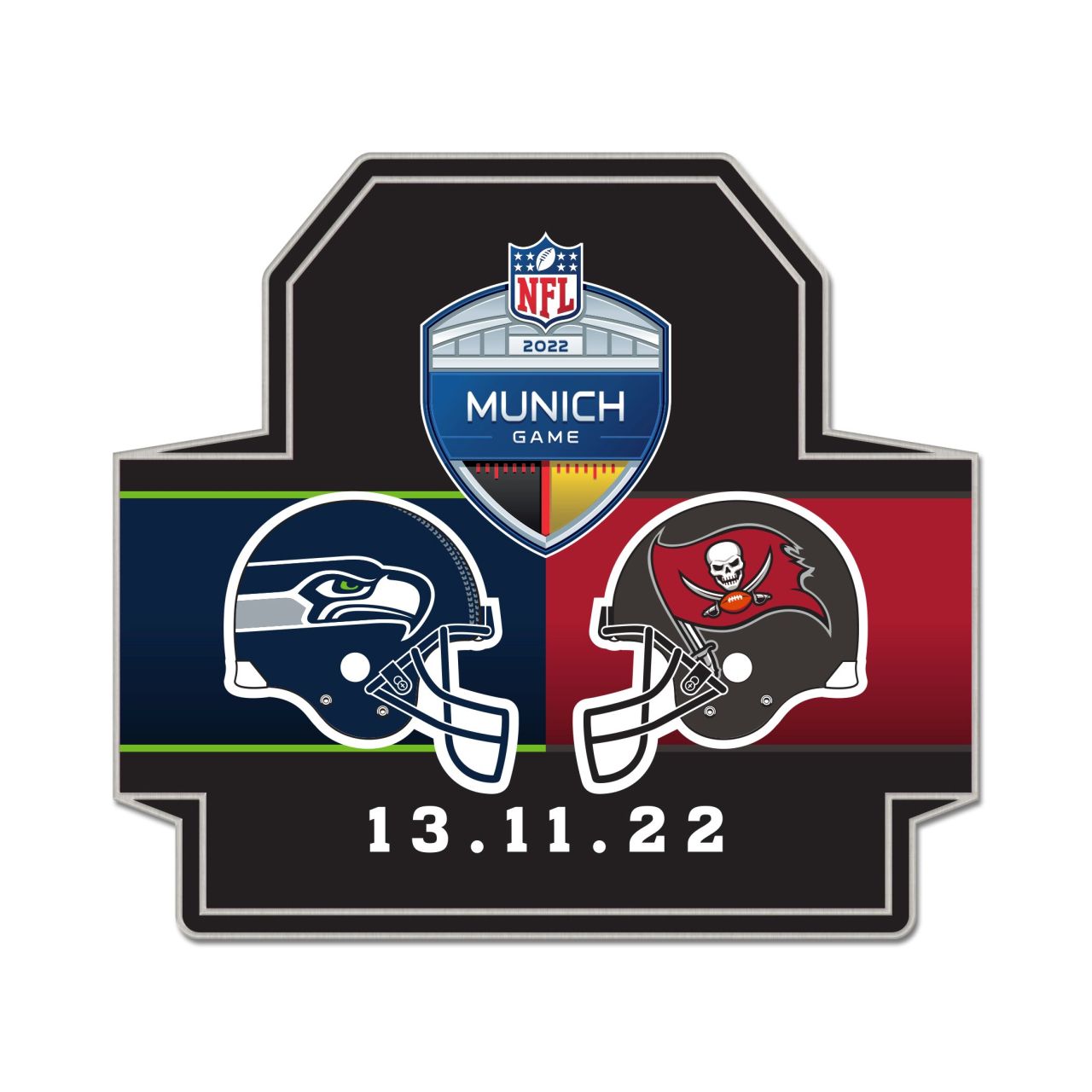 NFL Pin Badge Anstecknadel - NFL MUNICH Buccs Seahawks von WinCraft