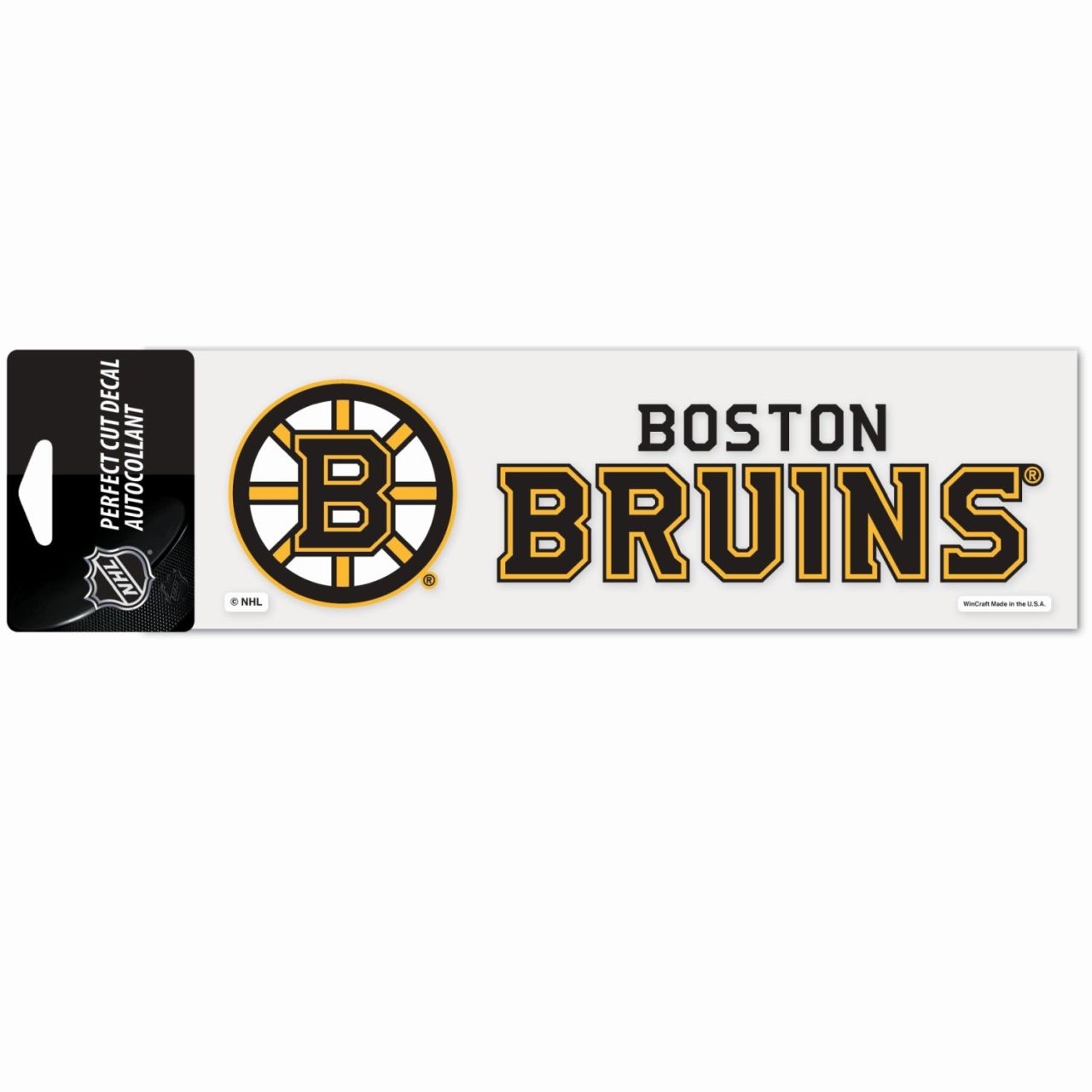 NHL Perfect Cut Aufkleber 8x25cm Boston Bruins von WinCraft