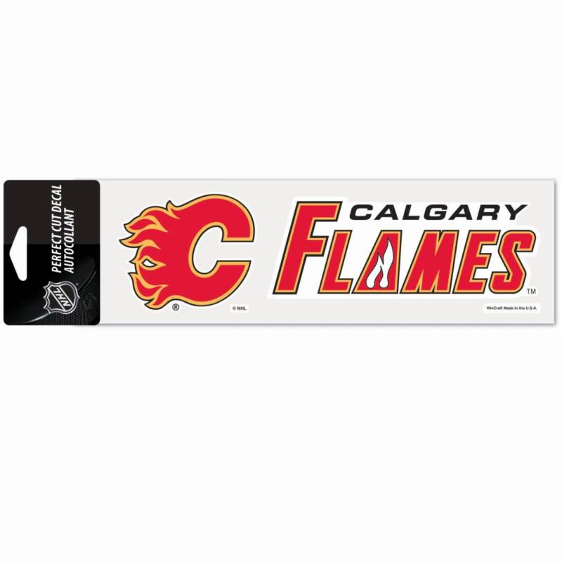 NHL Perfect Cut Aufkleber 8x25cm Calgary Flames von WinCraft