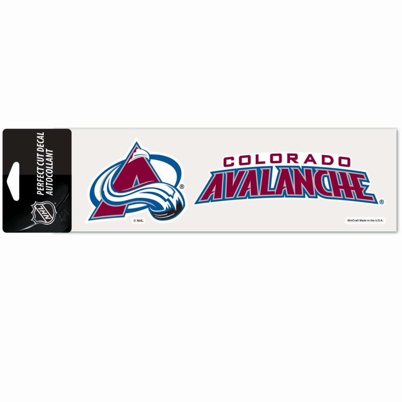 NHL Perfect Cut Aufkleber 8x25cm Colorado Avalanche von WinCraft