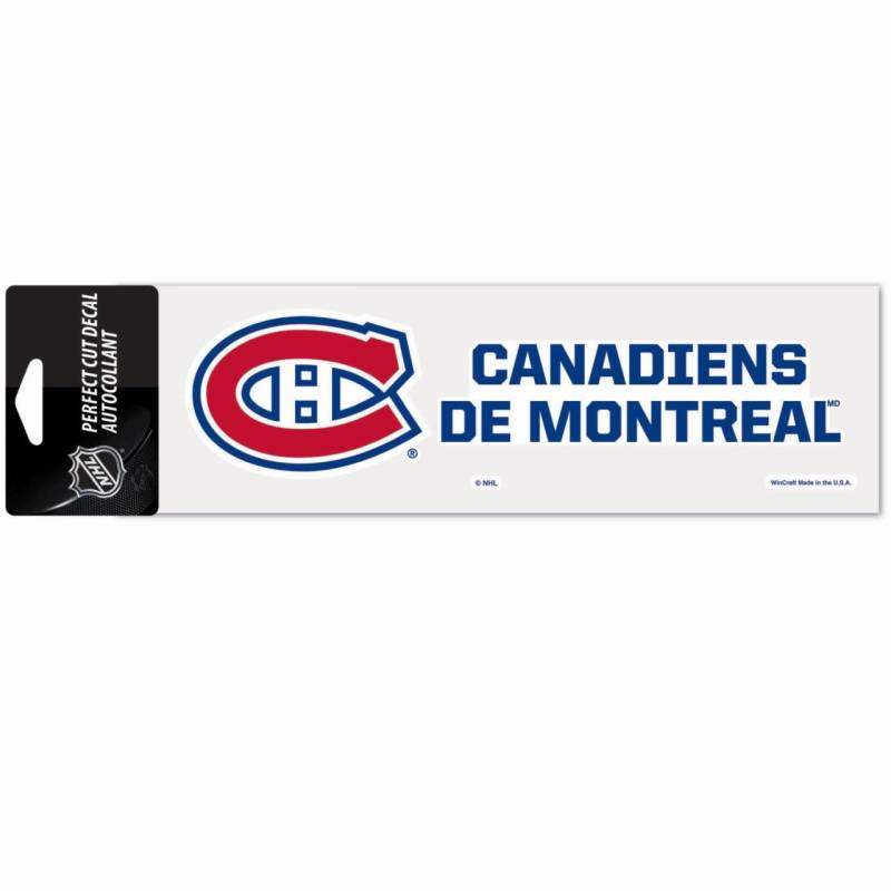 NHL Perfect Cut Aufkleber 8x25cm Montreal Canadiens von WinCraft