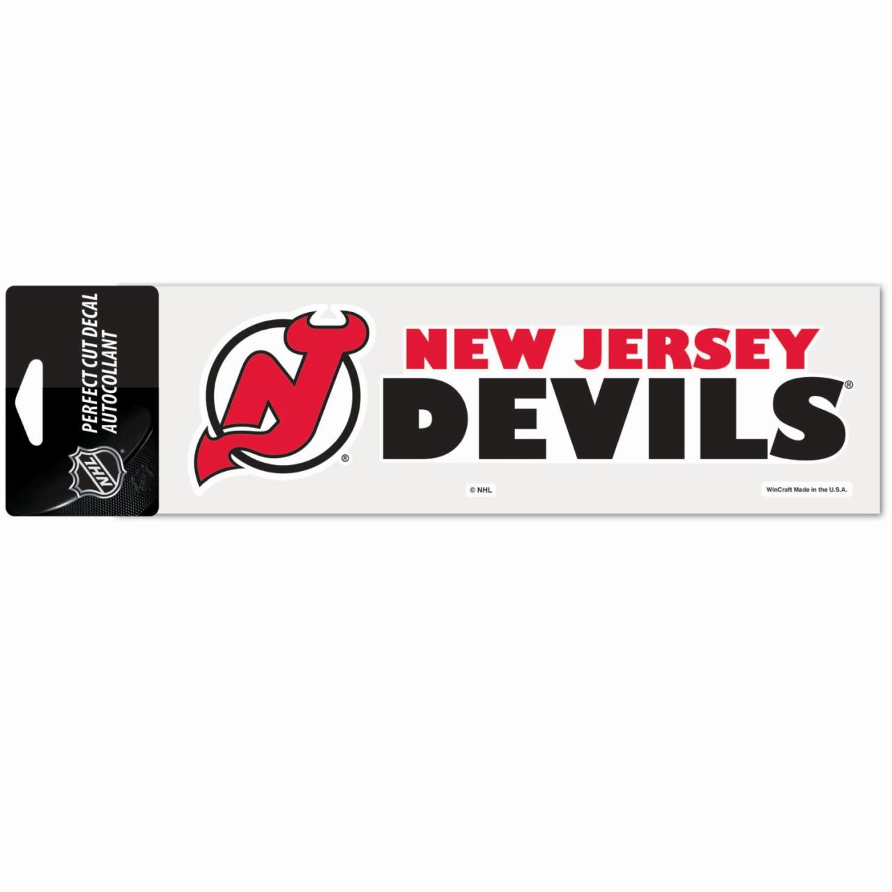 NHL Perfect Cut Aufkleber 8x25cm New Jersey Devils von WinCraft