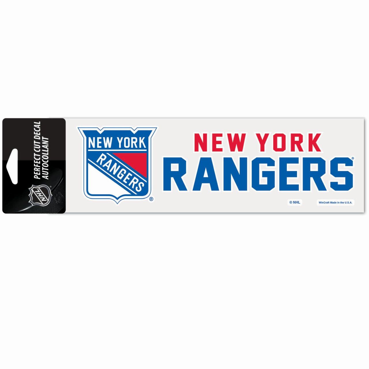 NHL Perfect Cut Aufkleber 8x25cm New York Rangers von WinCraft