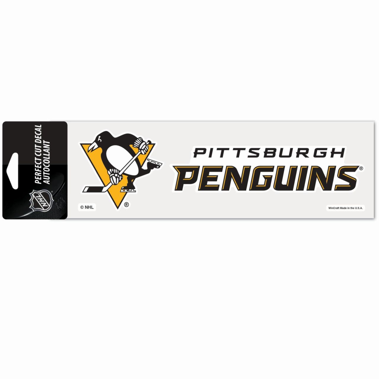 NHL Perfect Cut Aufkleber 8x25cm Pittsburgh Penguins von WinCraft