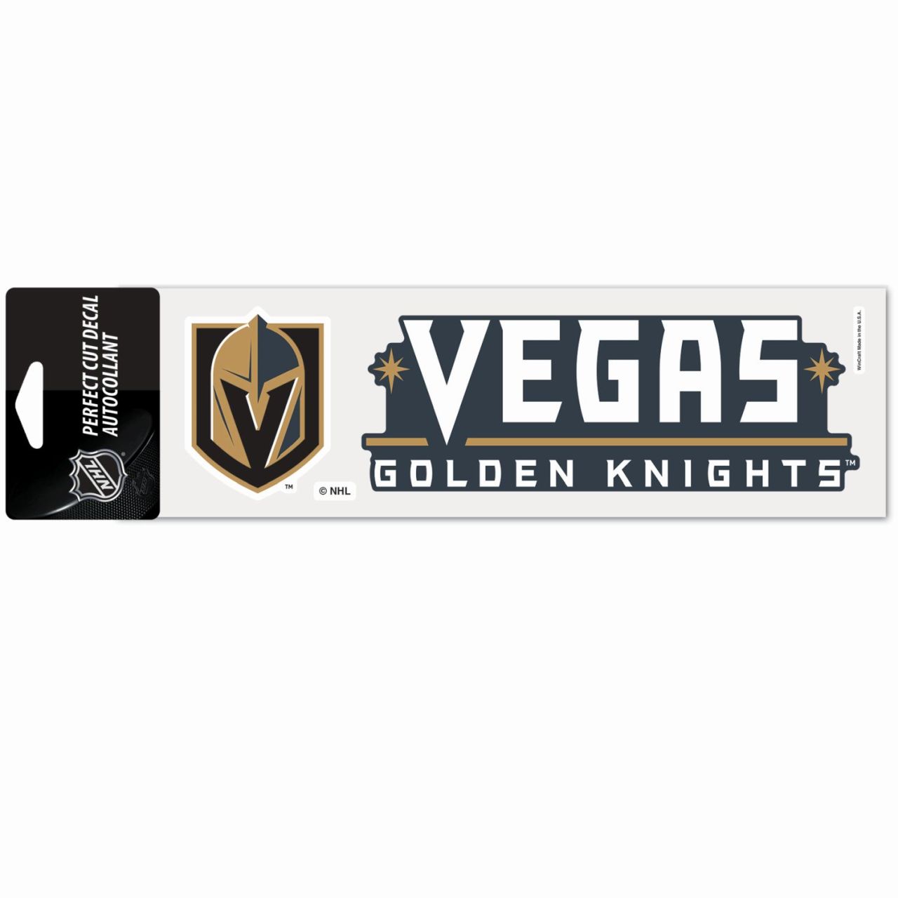 NHL Perfect Cut Aufkleber 8x25cm Vegas Golden Knights von WinCraft