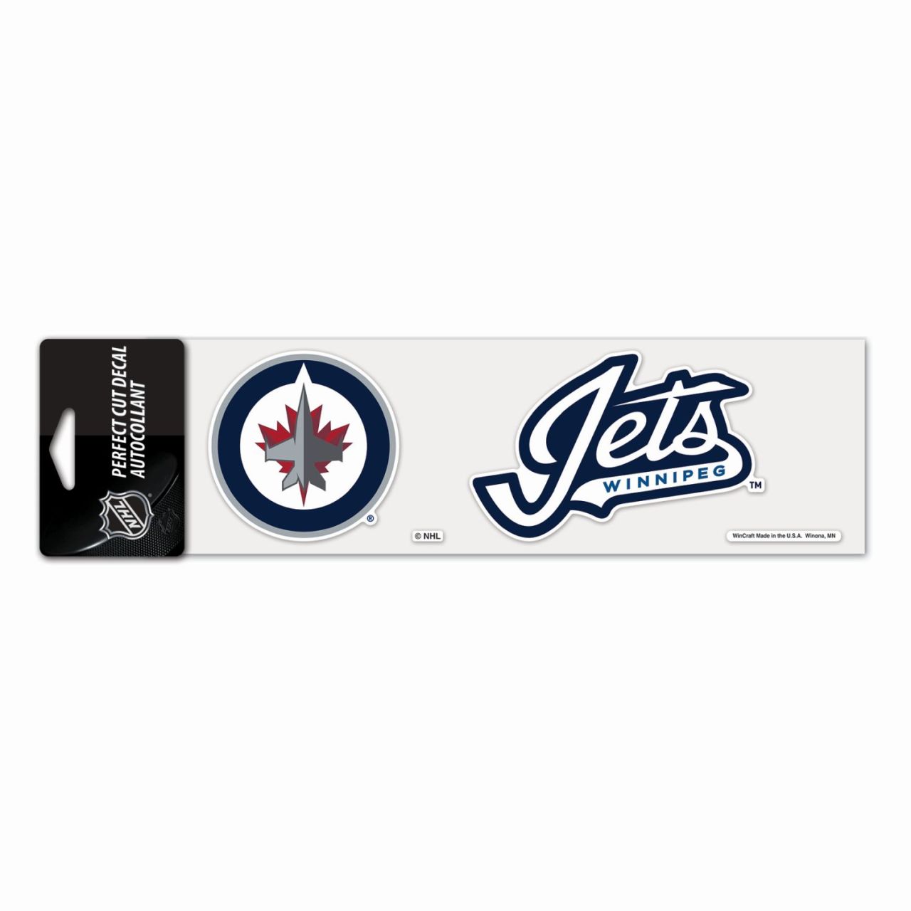 NHL Perfect Cut Aufkleber 8x25cm Winnipeg Jets von WinCraft