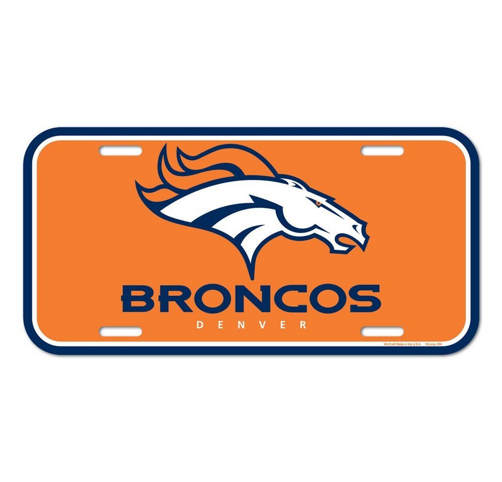 WinCraft Schmuckset NFL Kennzeichenschild Denver Broncos von WinCraft