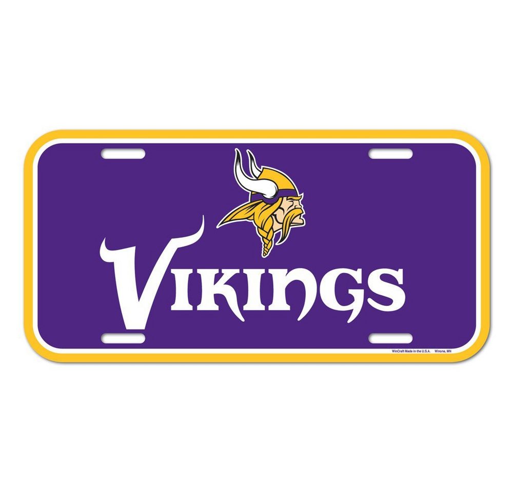 WinCraft Schmuckset NFL Kennzeichenschild Minnesota Vikings von WinCraft