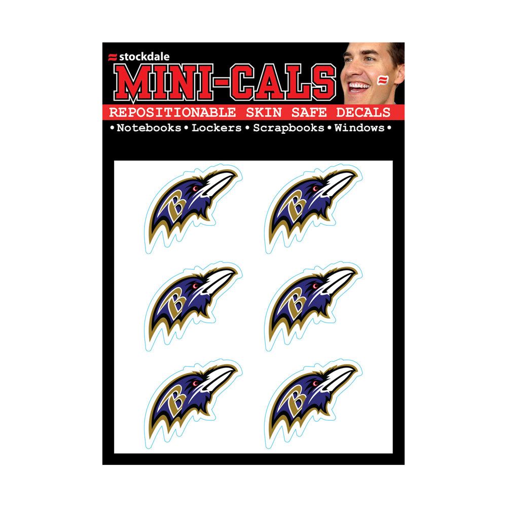 Wincraft 6er Gesicht Aufkleber 3cm - NFL Baltimore Ravens von WinCraft