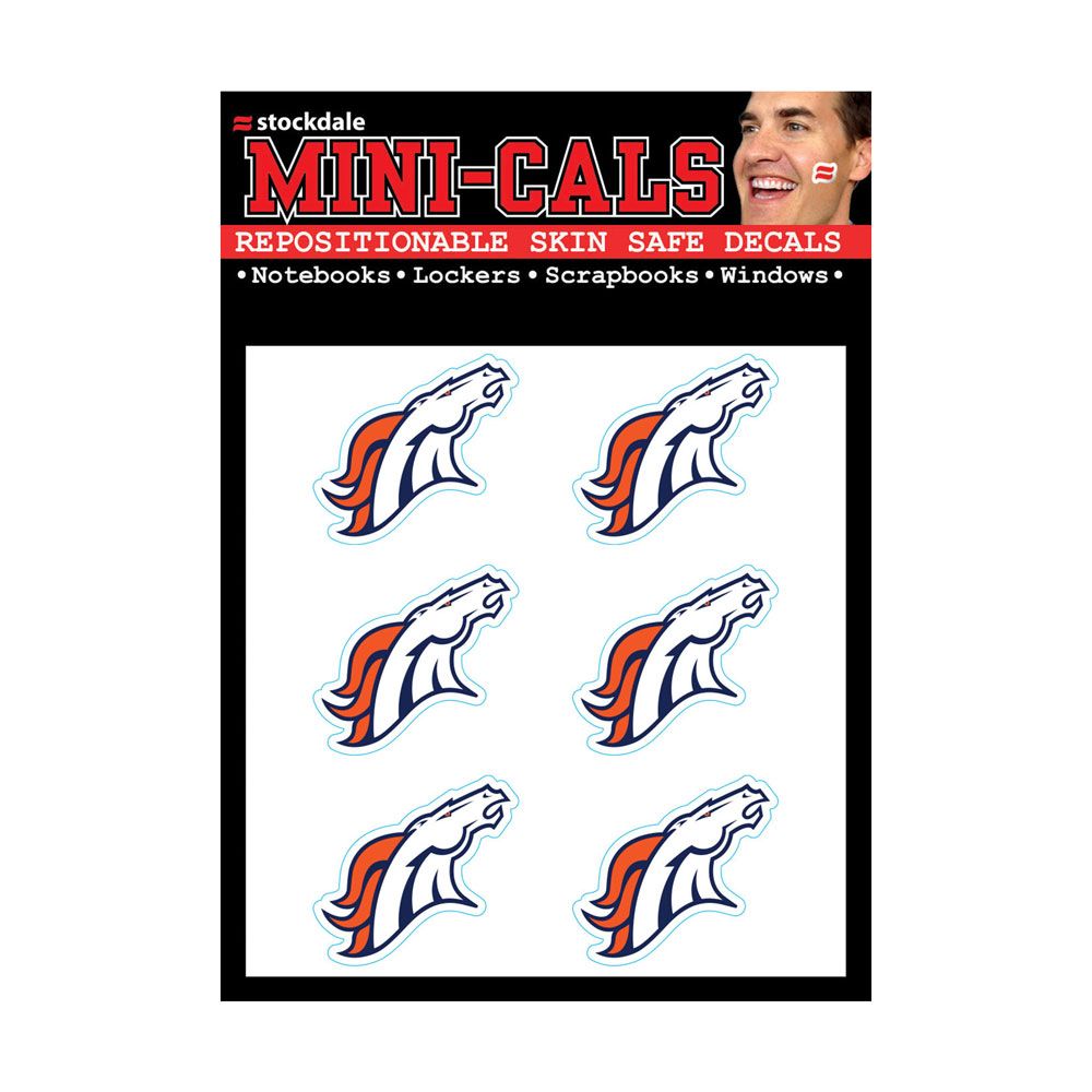 Wincraft 6er Gesicht Aufkleber 3cm - NFL Denver Broncos von WinCraft