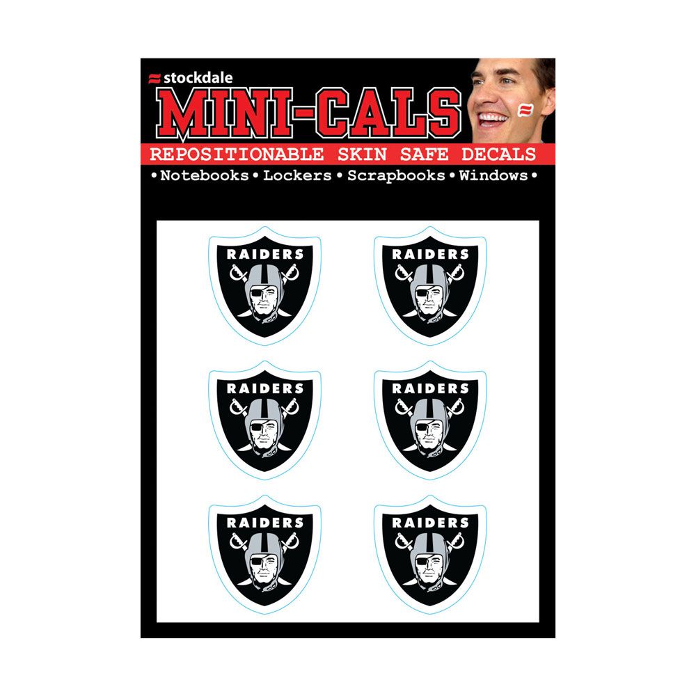 Wincraft 6er Gesicht Aufkleber 3cm - NFL Las Vegas Raiders von WinCraft