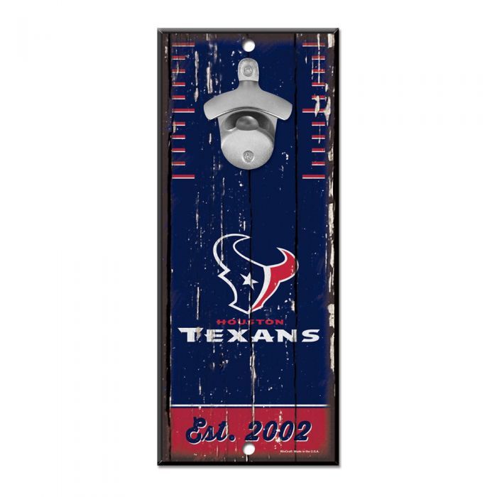 Wincraft Holzschild mit Flaschenöffner - Houston Texans von WinCraft