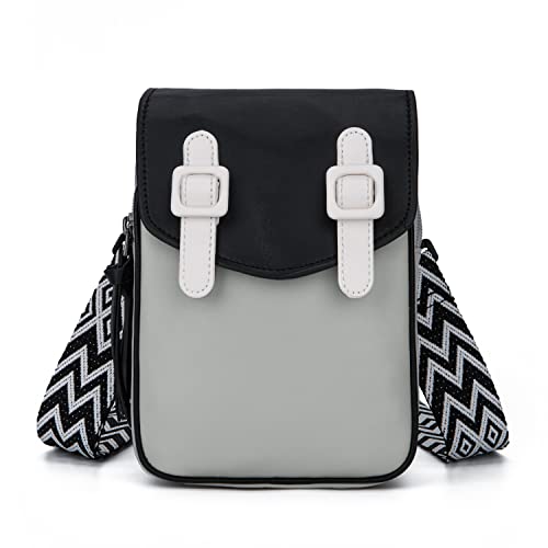 Wind Took Mode Handy Umhängetasche Leder Kleine Umhängetasche Damen Handytasche Zum Umhängen Crossbody Bag Mini Tasche(für 6,1 IN handy), Gemischte Farben, L/W/H:15x6x20 CM von Wind Took