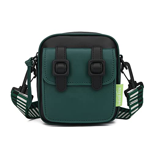 WindTook Leder Handy Umhängetasche Kleine Umhängetasche Damen Handytasche Zum Umhängen Crossbody Bag Mini Tasche(für 6,1 IN Handy), L/W/H:14.5x9x16.5 cm von Wind Took