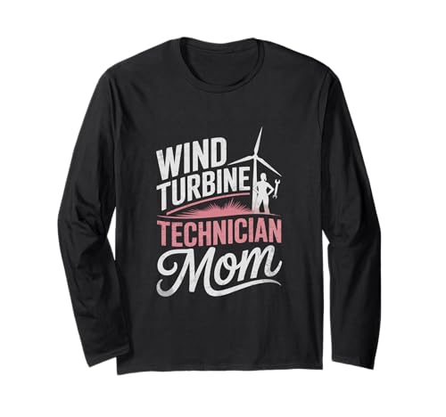 Windturbinentechniker Mama Windturbinentechniker Langarmshirt Windturbinentechniker Mama Windturbinentechniker Langarmshirt von Wind Turbine Technician Clean Energy Careers