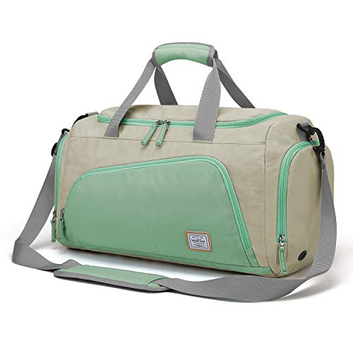 WindTook Sporttasche Damen 35L Fitnesstasche Reisetasche Frauen Trainingstasche Duffel Bag Weekender Schwimmtasche mit Schuhfach Sport Gym Tasche Herren für Sport Fitness Yoga, 53x27x27cm, Cyan-35L von Wind Took