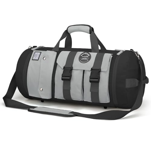 WindTook Sporttasche Herren Damen 40L Fitnesstasche Reisetasche Frauen Trainingstasche Männer Duffel Bag Weekender Schwimmtasche mit Schuhfach Gym Tasche Travel Bag für Fitness, 54x28x28cm, Schwarz von Wind Took